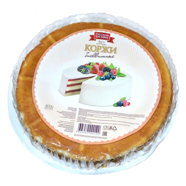 Корж бисквитный 400г